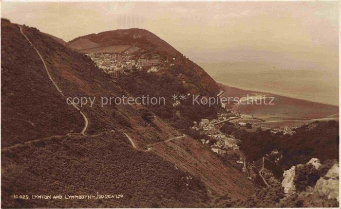 Lynton Lynmouth Devon UK Lynton Lynmouth Klippen Kueste Tal Meer Steilkueste