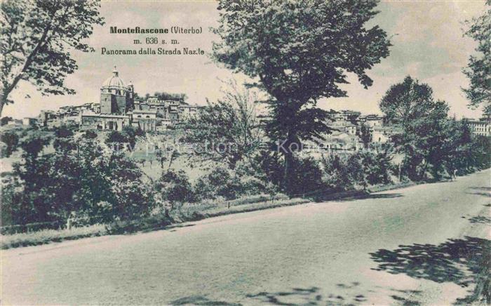 Montefiascone Viterbo Roma Lazio IT Strada-Nazionale Dom Stadtblick Strasse Lazi