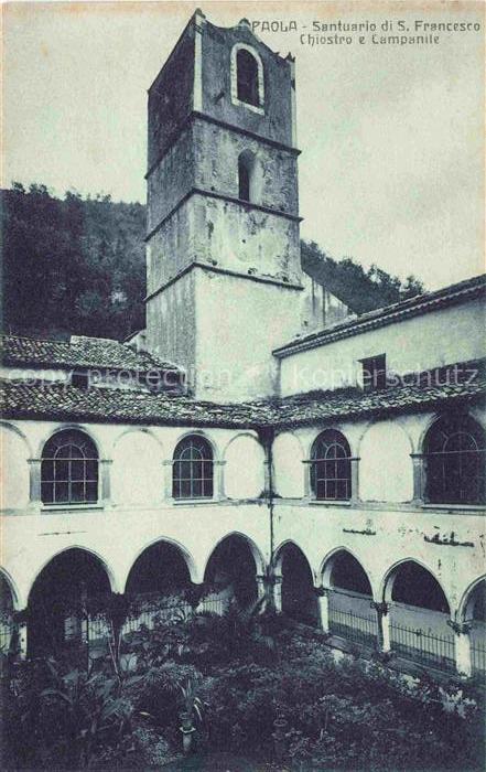 Paola Cosenza Calabria IT Santuario-di-S.-Francesco Chiostro Campanile Kloster K