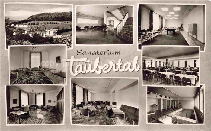 BAD MERGENTHEIM BW Sanatorium-Taubertal BfA Innenraeume Speisesaal Lounge Hallen
