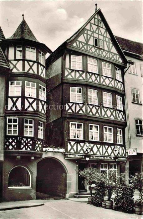 Wertheim Main BW Fachwerkhaus Café Konditorei Natur-Weine Erker Turm Altstadt