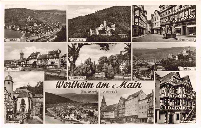 Wertheim Main BW Schloss Engelsbrunnen Tauberpartie Marktplatz Stiftskapelle Fac
