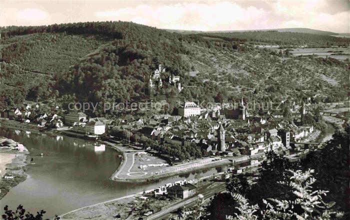 Wertheim Main BW Tauber Main Flussmuendung Burg Stadtansicht Panorama Kirche Sta