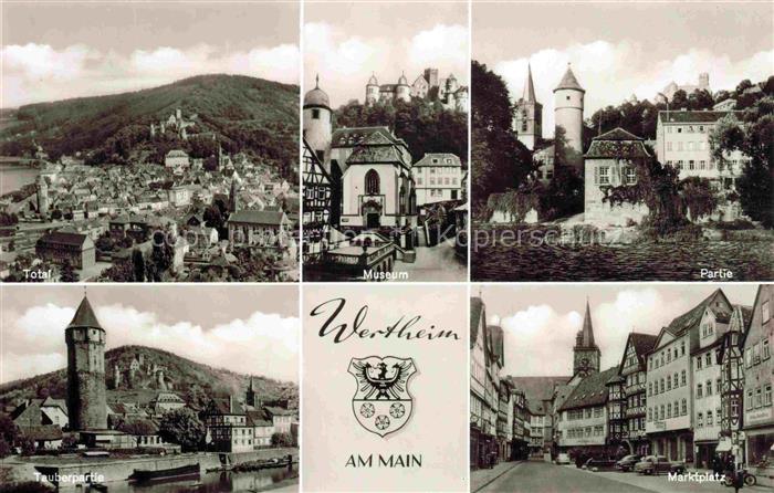 Wertheim Main BW Tauberpartie Museum Marktplatz Schloss Turm Altstadt Wappen