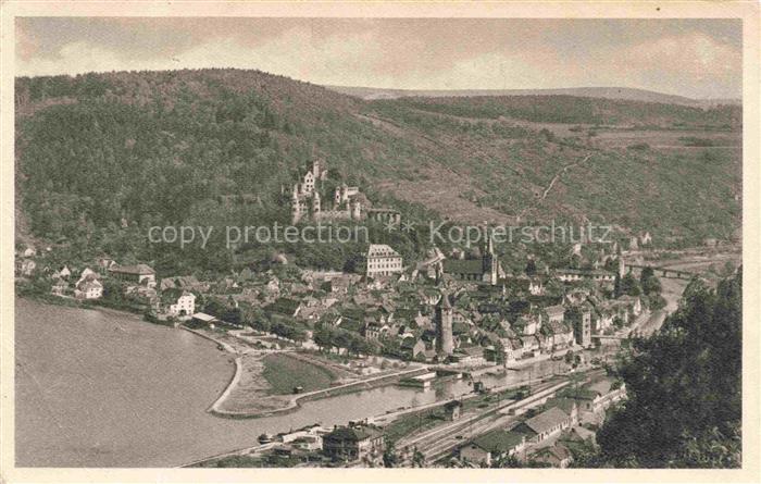 Wertheim Main BW Schloss Main Altstadt Turm Tal Huegel Panorama