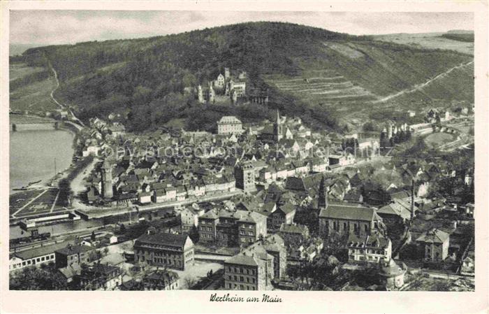 Wertheim Main BW Schloss Main Altstadt Kirche Panorama Huegel Weinberge