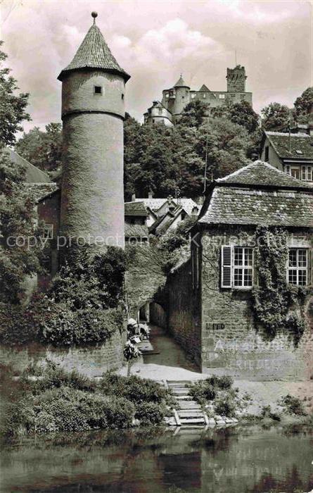 Wertheim Main BW Kittsteinturm Turm Schloss Tauber Stadtmauer Gasse Ufer