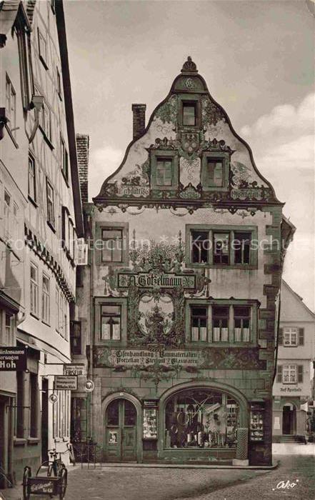 Wertheim Main BW Haus-Goetzelmann Fassade Eisenhandlung Porzellan Altstadt Gesch