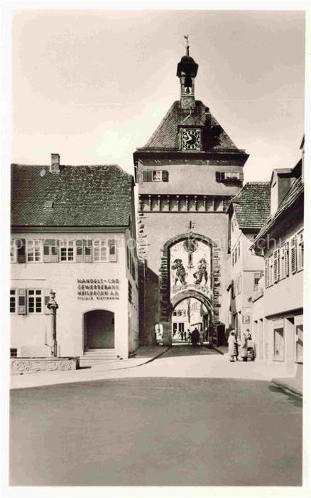 Bietigheim Baden Unteres-Tor Stadttor Turm Altstadt Handelt-und-Gewerbebank Gass