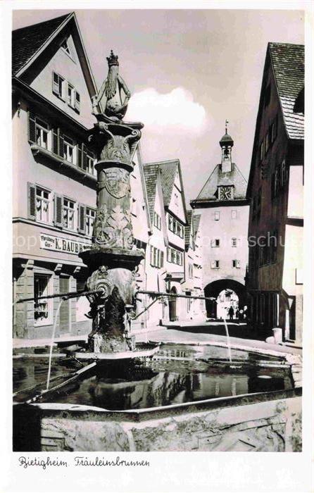 Bietigheim Baden Fraeuleinsbrunnen Marktplatz Stadttor Fachwerkhaus Geschaefte B
