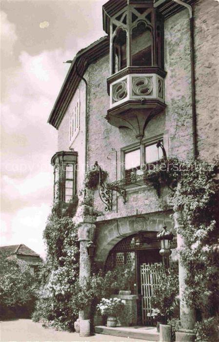 Krautheim Jagst Hohenlohekreis BW Erkerfenster Eingangsportal Rankenpflanzen Ste