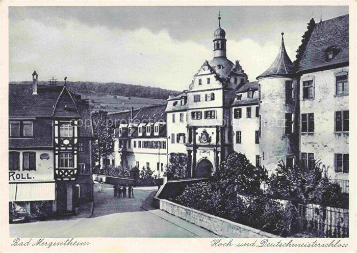 BAD MERGENTHEIM BW Hoch-und-Deutschmeisterschloss Schloss Torturm Fachwerk Stras