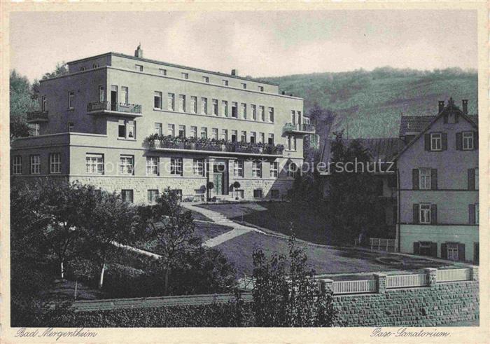 BAD MERGENTHEIM BW Baesa-Sanatorium Sanatorium Mehrgeschossig Balkon Garten Wald