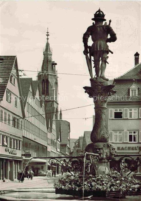 Achalm REUTLINGEN BW Marktbrunnen Marienkirche Ritter-Brunnen Marktplatz Altstad