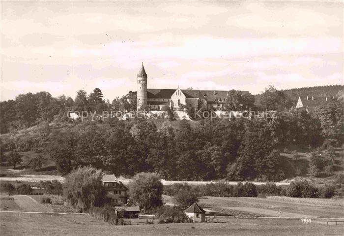 Lorch Remstal BW Kloster-Lorch Klosterkirche Huegel Wiesen Felder Altersheim Kir