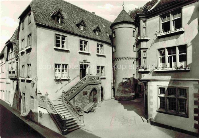 Wertheim Main BW Rathaus Treppenaufgang Turm Innenhof Sandstein Renaissance