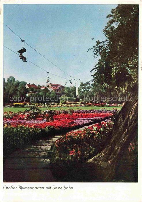 Killesberg STUTTGART Blumengarten Sesselbahn Hoehenpark Gartenschau Blumen Ausst