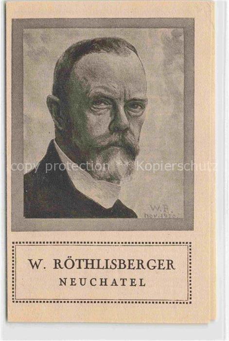 RoeTHLISBERGER William Kuenstlerkarte Thielle Neuchatel