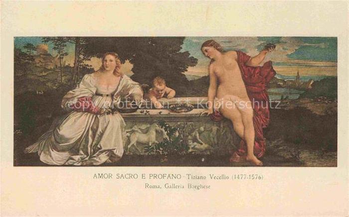 VECELLIO Tiziano (1477-1576) Kuenstlerkarte Nr. 57 Amor Sacro e Profano