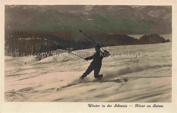 Skifahren Skiing Winter in der Schweiz