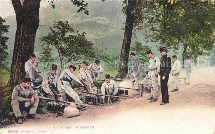 Militaria Schweiz La soupe Abkochen