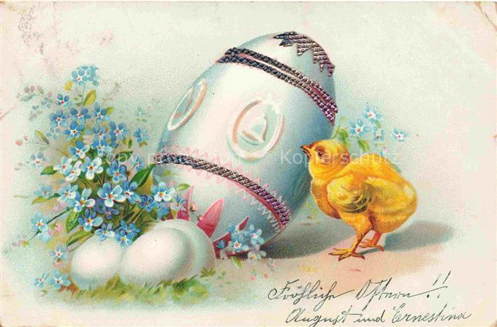 Ostern Easter Paques Pasqua-- Kueken Eier