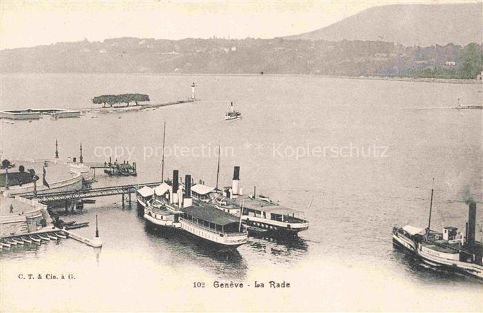 Dampfer Schaufelrad Geneve La Rade
