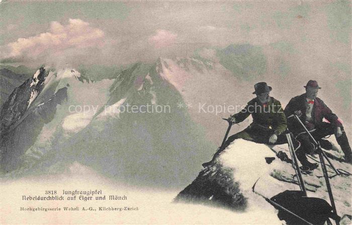 Bergsteigen Klettern Mountaineering Alpinisme Alpinismo-- Jungfraugipfel Eiger u