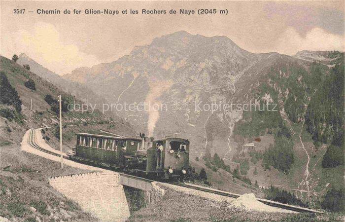 Zahnradbahn Standseilbahn Furniculaire Rack Railway-- Chemin de fer Glion Naye l