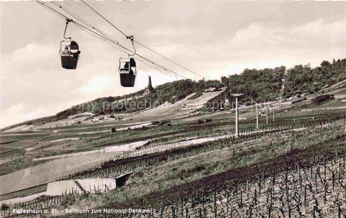 SEILBAHN Cable-Car Telepherique Ruedesheim a. Rh. zur National Denkmal