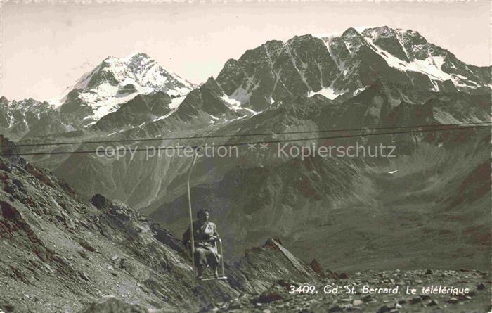 Sessellift Chairlift Telesiege Gd. St. Bernard Hotel de l Hospice