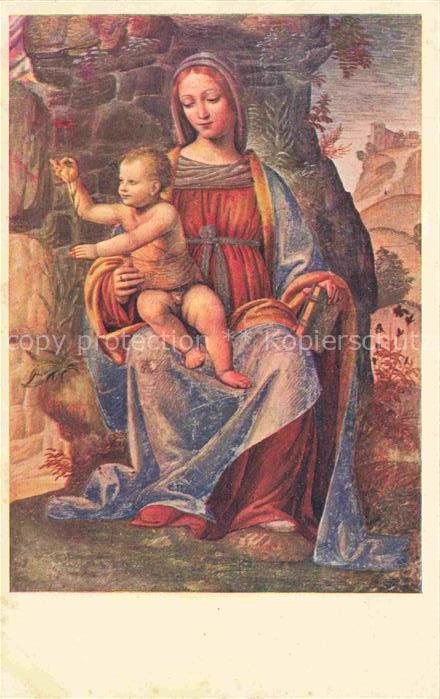 LUINI Bernardino (1475-1533) Kuenstlerkarte La Vergine col Bambino