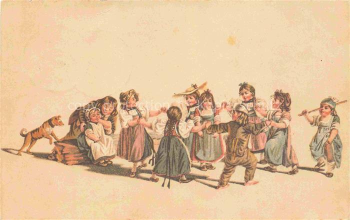 MIND Gottfried (1768-1814) Kuenstlerlitho Spielende Kinder