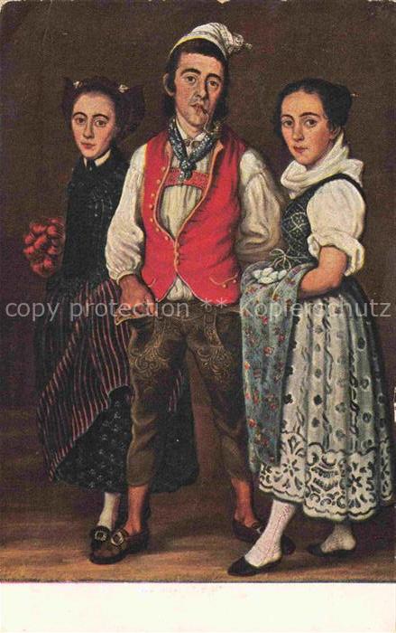 REINHARDT Joseph (1749-1829) Kuenstlerkarte Schweiz Die Kinder Ulrich Baeckers a