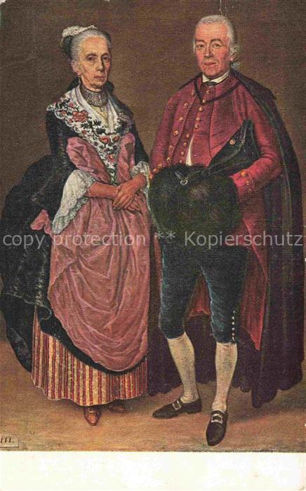 REINHARDT Joseph (1749-1829) Kuenstlerkarte Schweiz Schweizer Landestrachten Fel