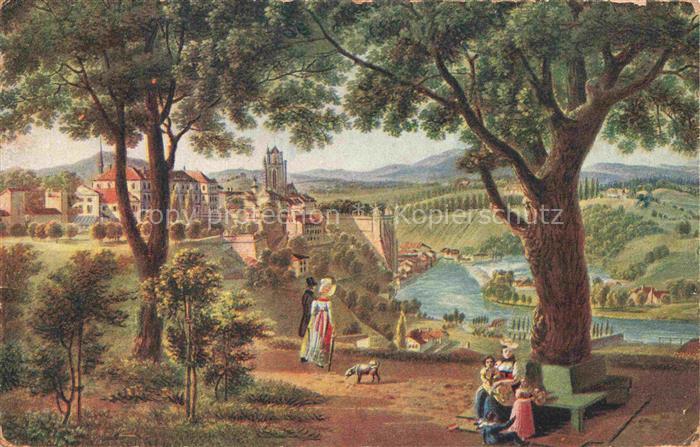 LORY Gabriel Junior (1794-1846) Kuenstlerkarte Schweiz Ansicht von Bern