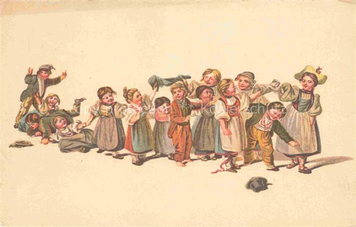 MIND Gottfried (1768-1814) Kuenstlerlitho Spielende Kinder Tanz
