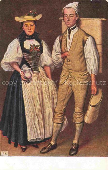 REINHARDT Joseph (1749-1829) Kuenstlerkarte Schweiz Bendicht Glauser Kueher zu J