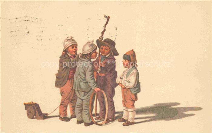 MIND Gottfried (1768-1814) Kuenstlerlitho Spielende Kinder