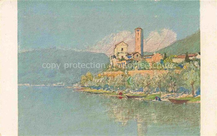 FRANZONI Filippo (1857-1911) Kuenstlerkarte Schweiz Kinder von Rivapiana