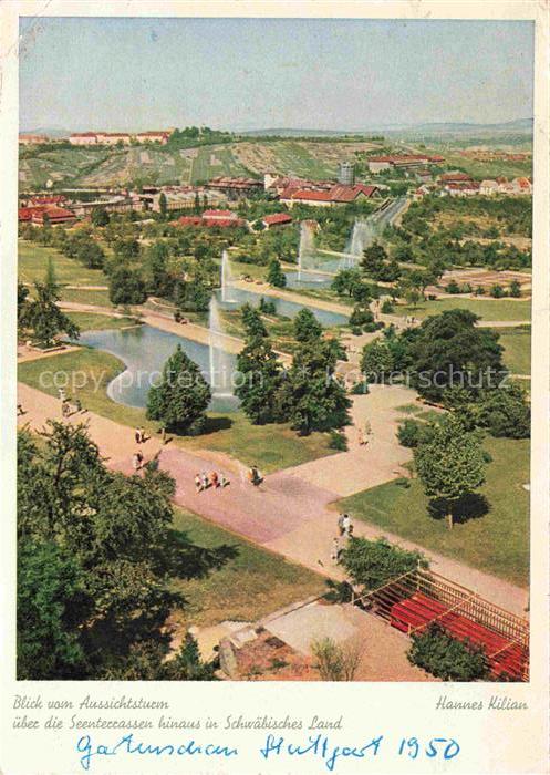 Gartenschau Landesgartenschau LAGA Stuttgart Blick von Aussichtsturm