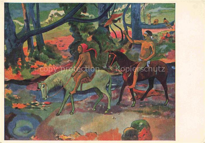 GAUGUIN Paul (1848-1903) Kuenstlerkarte Die Furt