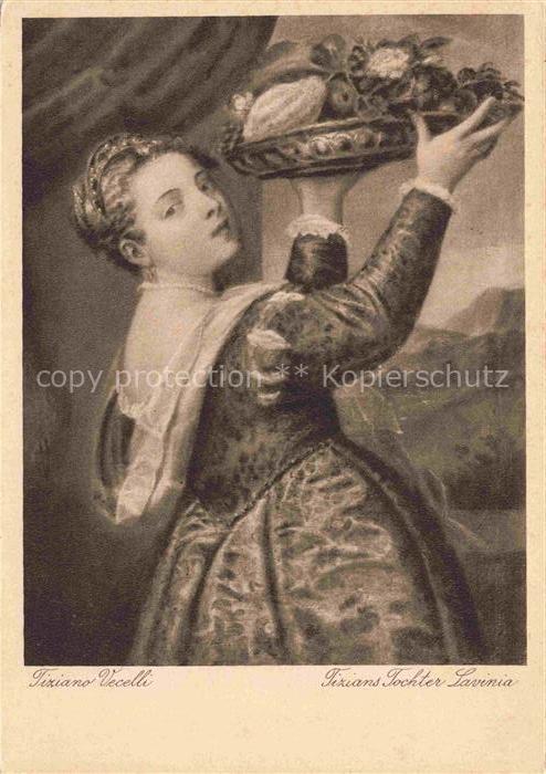 Tiziano VECELLIO (1477-1576) Kuenstlerkarte Tizians Tochter Lavinia