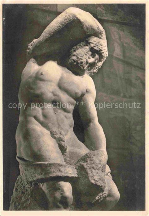 MICHELANGELO (1475-1564) Kuenstlerkarte Sein leben und sein Werk Statue eines Sk