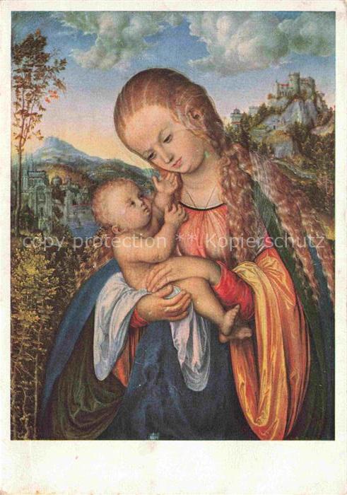 CRANACH Lucas (1472-1553) Kuenstlerkarte Deutsche Madonnen