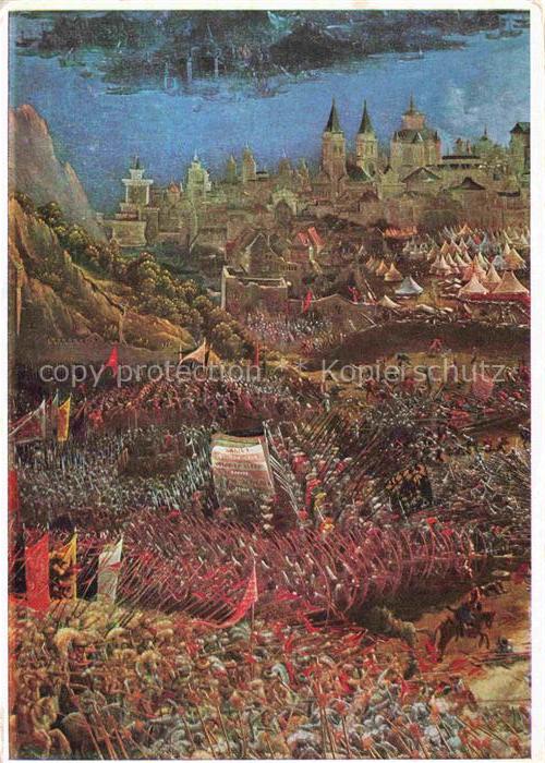 ALTDORFER Albrecht (1480-1538) Kuenstlerkarte Die Alexanderschlacht
