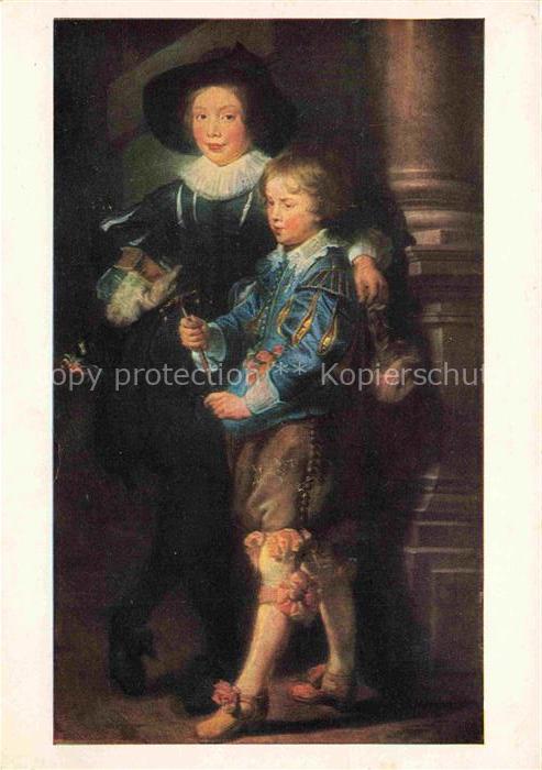 RUBENS Paul-Peter Pierre-Paul (1577-1640) Kuenstlerkarte Die Soehne des Kuenstle