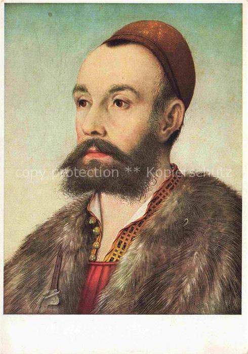 MALER Hans Kuenstlerkarte Bildnis des Kaufherrn Anton Fugger