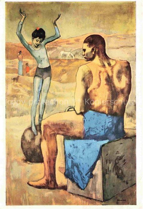 PICAssO Pablo (1881-1973) Kuenstlerkarte Die Jungfrau auf der Kugel