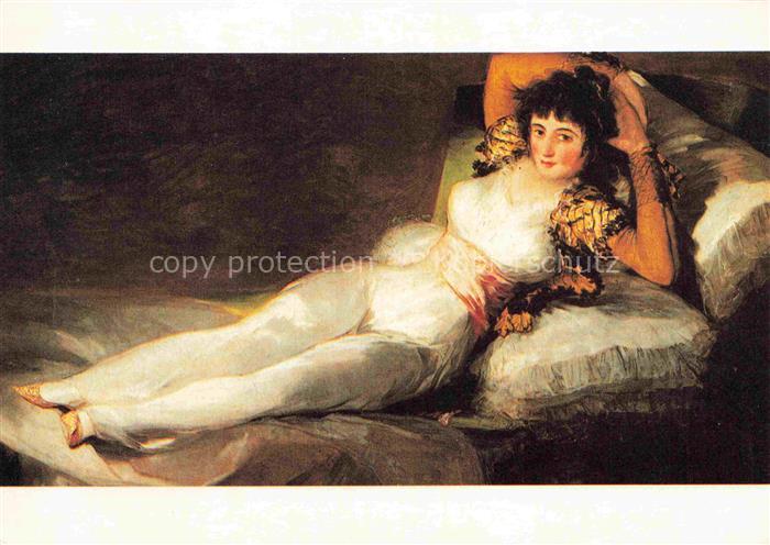 GOYA Francisco de (1746-1828) Kuenstlerkarte Die bekleidete Maja